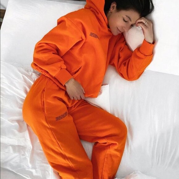 PANGAIA ORANGE TRACKSUIT SET- TOP& BOTTOM - Picture 1 of 7